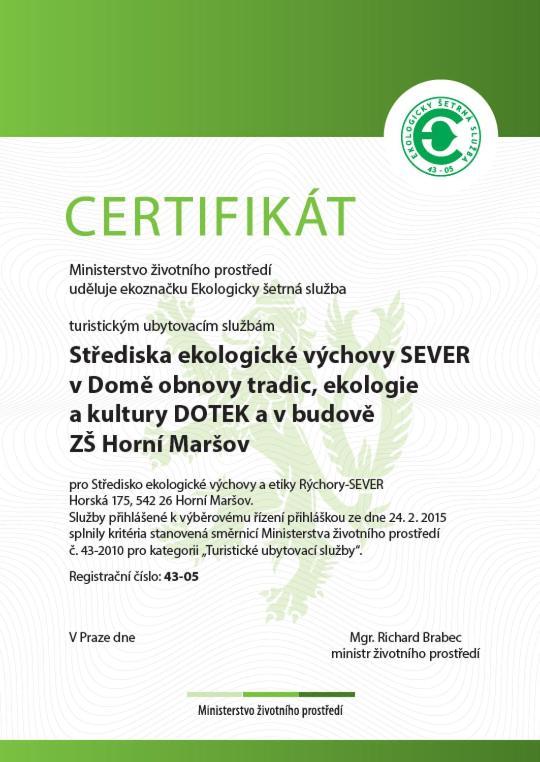 Ekocentrum Dotek Horní Maršov Kültér fotó